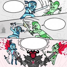 Битва ниндзя с зеленым человечком
