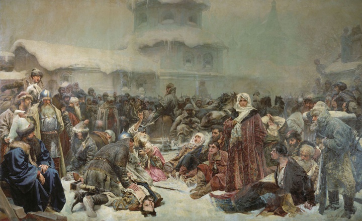 Клавдий Лебедев. Марфа посадница. Уничтожение новгородского веча. 1889 г.